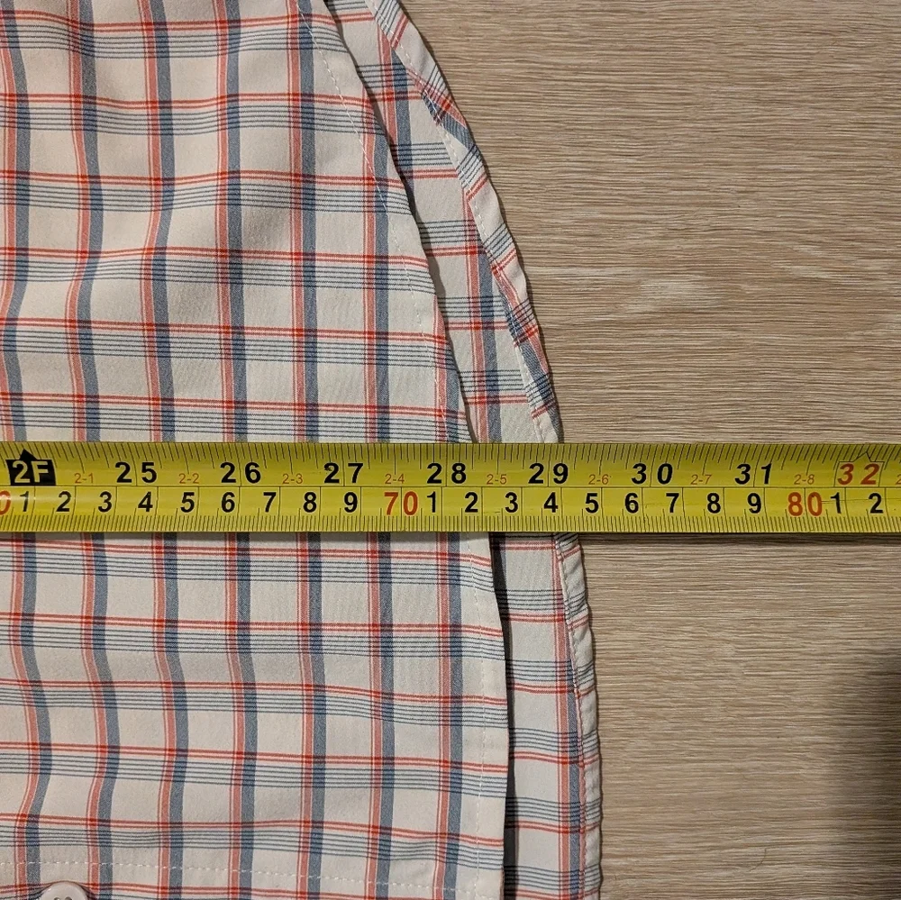Mizzen+Main Leeward Shirt Men's Medium Trim Fit  Plaid Short Sleeve Stretch